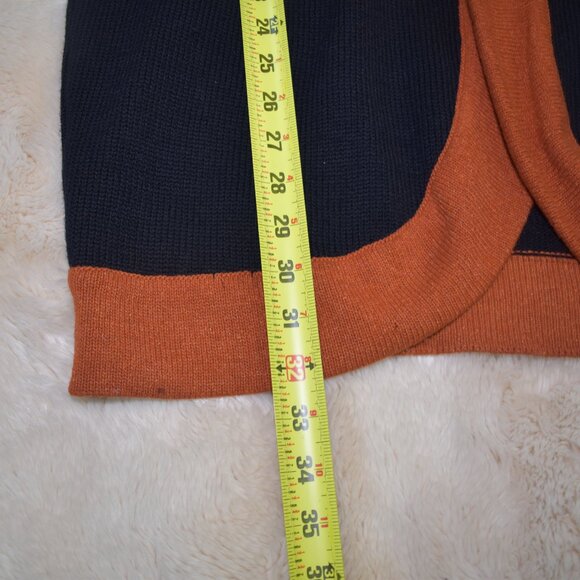 VTG CRISCA by Escada Fish Print Color Block Wool Cardigan Sweater Sz Large Rare - Picture 6 of 16